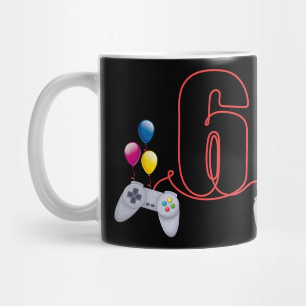 6th Birthday Boy Toddlers Video Gamer Store by Msafi